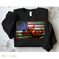 Patriotic Betsy Ross The Crossing Of Delaware Sweatshirt thumb 2