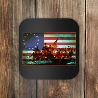 Patriotic Betsy Ross The Crossing Of Delaware Coaster thumb 0