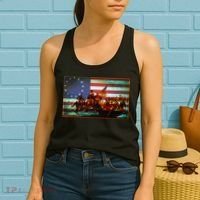 Patriotic Betsy Ross The Crossing Of Delaware Women's Tank Top thumb 2
