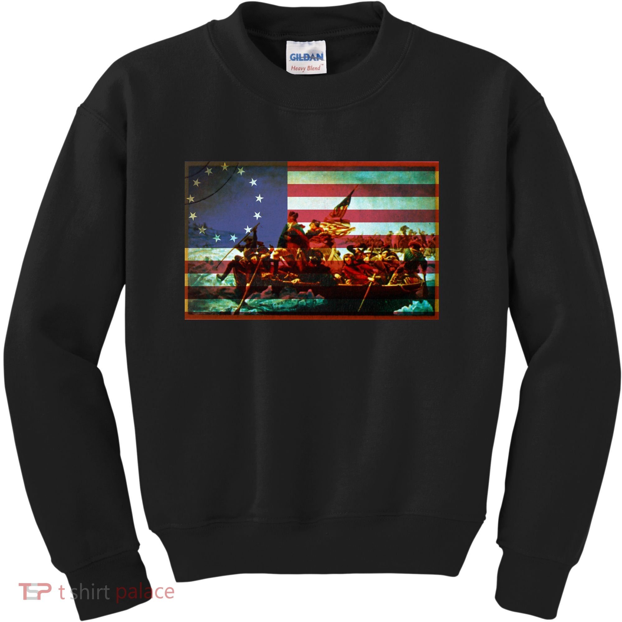 Patriotic Betsy Ross The Crossing Of Delaware Kids Sweatshirt
