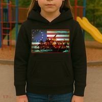 Patriotic Betsy Ross The Crossing Of Delaware Kids Hoodie thumb 3