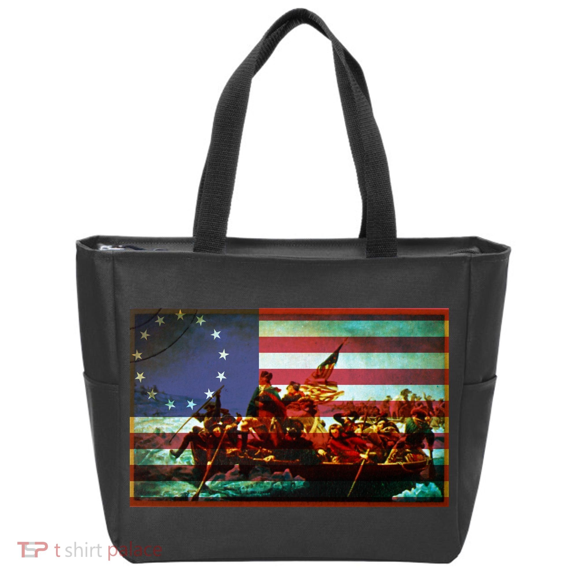 Patriotic Betsy Ross The Crossing Of Delaware Tote Bag