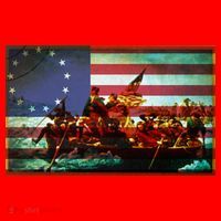 Patriotic Betsy Ross The Crossing Of Delaware Santa Hat thumb 1