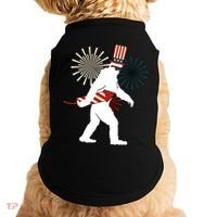 Patriotic Bigfoot Fireworks 4th of July Doggie Tank thumb 0