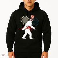 Patriotic Bigfoot Fireworks 4th of July Hoodie thumb 2