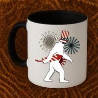 Patriotic Bigfoot Fireworks 4th of July Coffee Mug thumb 2
