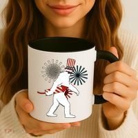 Patriotic Bigfoot Fireworks 4th of July Coffee Mug thumb 3