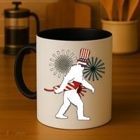 Patriotic Bigfoot Fireworks 4th of July Coffee Mug thumb 4