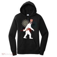 Patriotic Bigfoot Fireworks 4th of July Women's Hoodie thumb 0