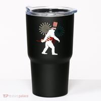 Patriotic Bigfoot Fireworks 4th of July Tumbler thumb 0