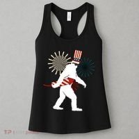Patriotic Bigfoot Fireworks 4th of July Women's Tank Top thumb 3