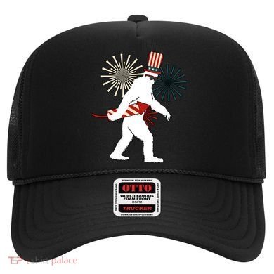 Patriotic Bigfoot Fireworks 4th of July Hat
