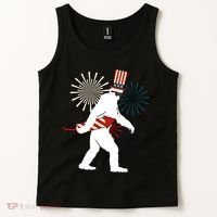 Patriotic Bigfoot Fireworks 4th of July Tank Top thumb 2
