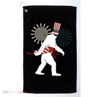 Patriotic Bigfoot Fireworks 4th of July Golf Towel thumb 0