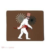 Patriotic Bigfoot Fireworks 4th of July Mousepad thumb 0