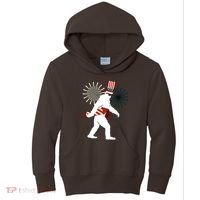 Patriotic Bigfoot Fireworks 4th of July Kids Hoodie thumb 0