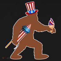 Patriotic Bigfoot Fireworks USA Backpack thumb 2