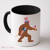 Patriotic Bigfoot Fireworks USA Coffee Mug thumb 0