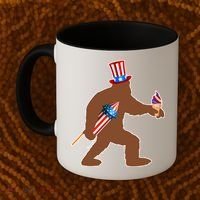 Patriotic Bigfoot Fireworks USA Coffee Mug thumb 2