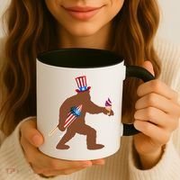 Patriotic Bigfoot Fireworks USA Coffee Mug thumb 3
