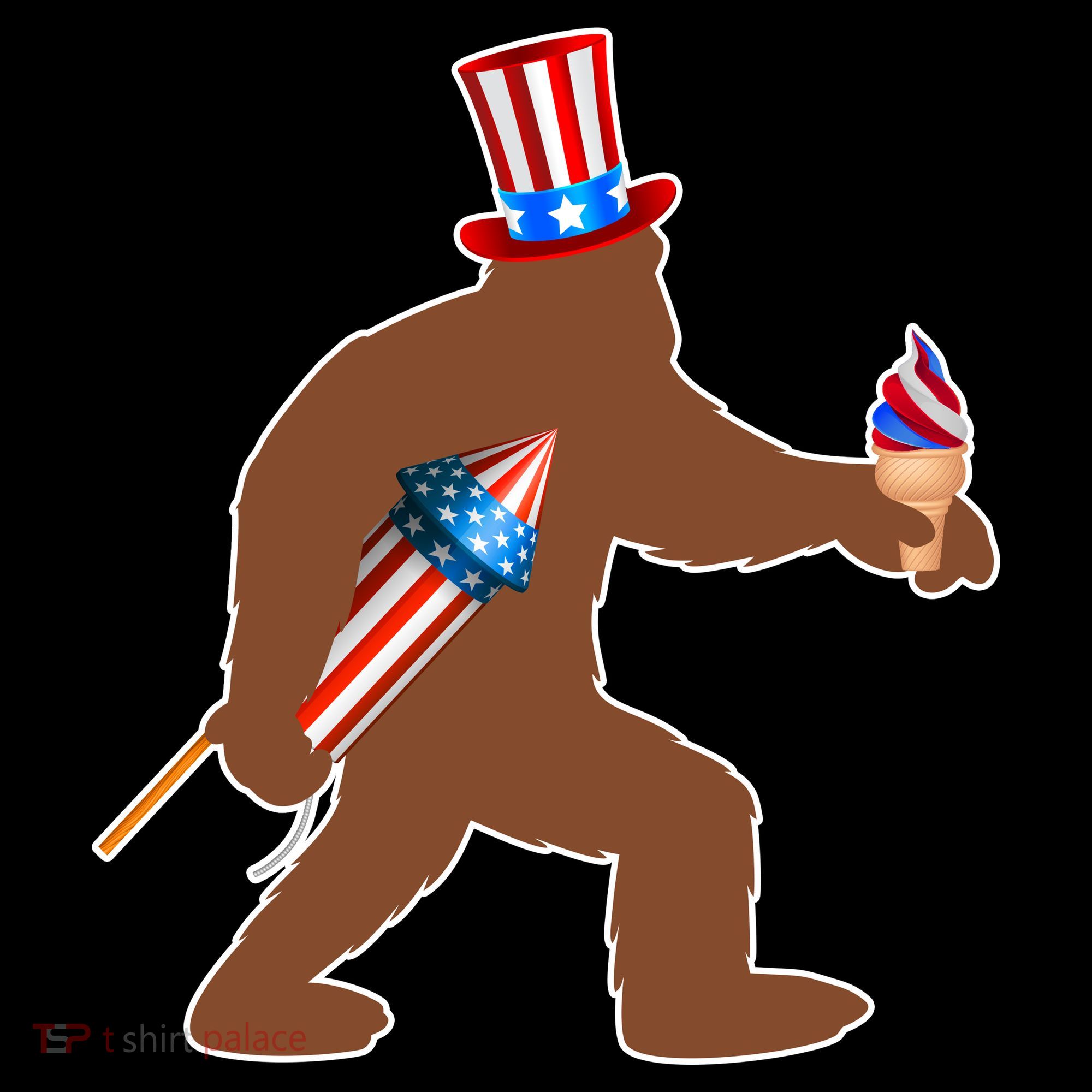 Patriotic Bigfoot Fireworks USA Coffee Mug