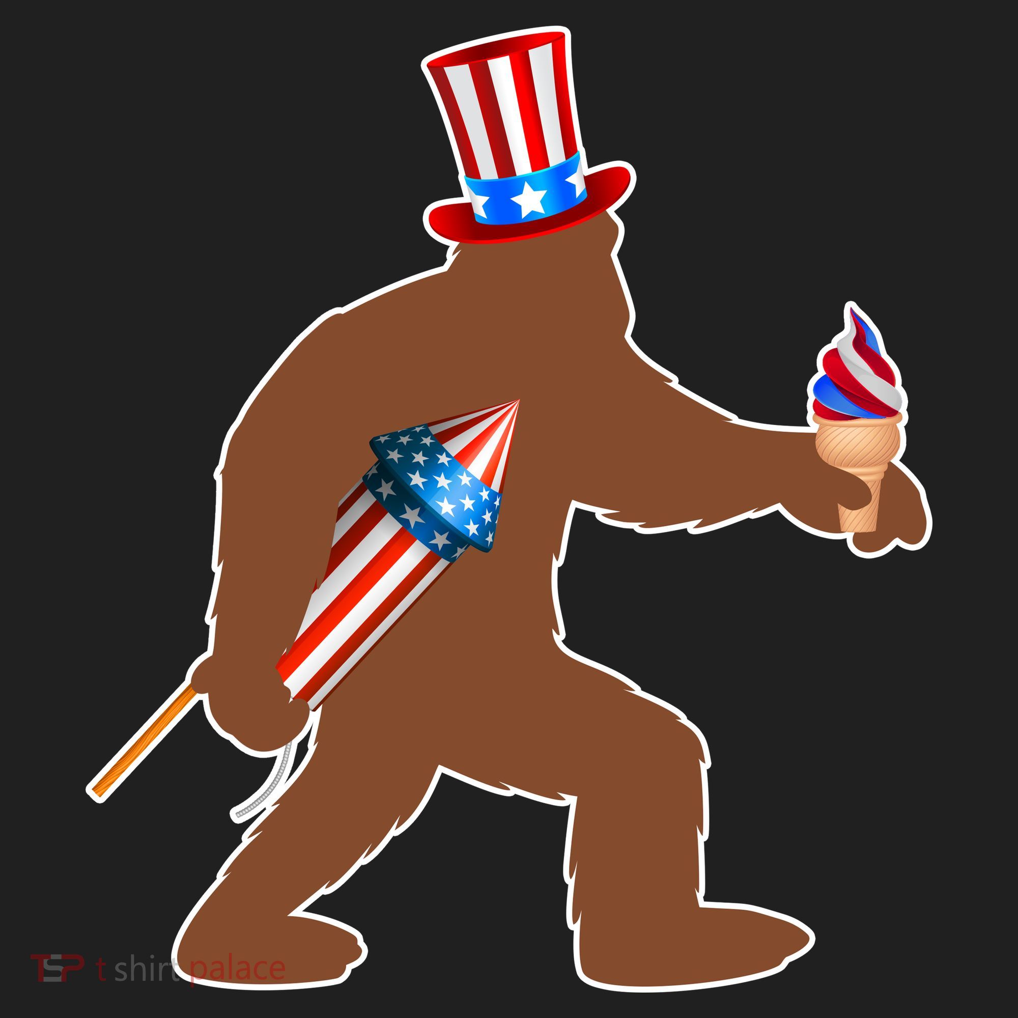 Patriotic Bigfoot Fireworks USA Tumbler