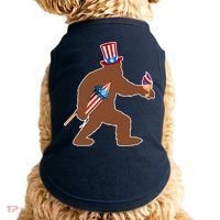 Patriotic Bigfoot Fireworks USA Doggie Tank thumb 0