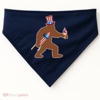 Patriotic Bigfoot Fireworks USA USA-Made Doggie Bandana thumb 0