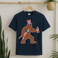 Patriotic Bigfoot Fireworks USA T-Shirt thumb 2