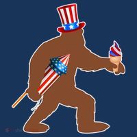 Patriotic Bigfoot Fireworks USA Coaster thumb 2