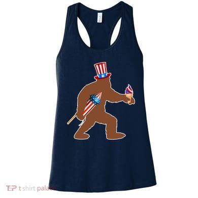 Patriotic Bigfoot Fireworks USA Women's Tank Top