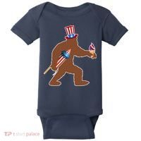 Patriotic Bigfoot Fireworks USA Baby Bodysuit thumb 0