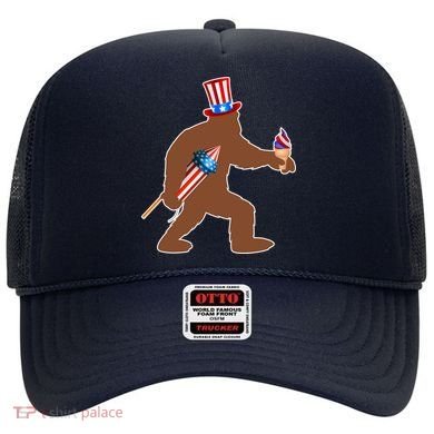 Patriotic Bigfoot Fireworks USA Hat