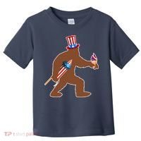 Patriotic Bigfoot Fireworks USA Toddler T-Shirt thumb 0