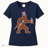 Patriotic Bigfoot Fireworks USA Women's T-Shirt thumb 0