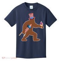 Patriotic Bigfoot Fireworks USA Kids T-Shirt thumb 0