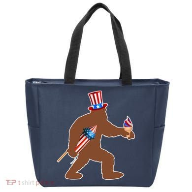 Patriotic Bigfoot Fireworks USA Tote Bag