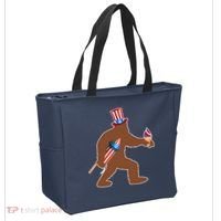 Patriotic Bigfoot Fireworks USA Tote Bag thumb 2