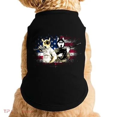 Patriotic Cat And Wolf Troops Doggie Tank