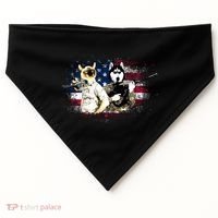 Patriotic Cat And Wolf Troops USA-Made Doggie Bandana thumb 0