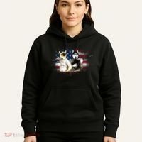 Patriotic Cat And Wolf Troops Hoodie thumb 5