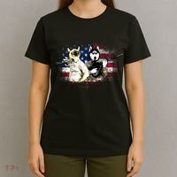 Patriotic Cat And Wolf Troops T-Shirt thumb 4