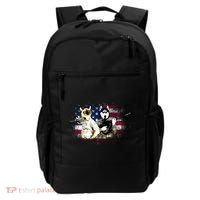 Patriotic Cat And Wolf Troops Backpack thumb 0