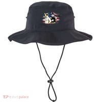 Patriotic Cat And Wolf Troops Bucket Hat thumb 0