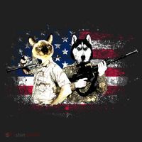 Patriotic Cat And Wolf Troops Tumbler thumb 3