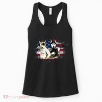 Patriotic Cat And Wolf Troops Women's Tank Top thumb 0