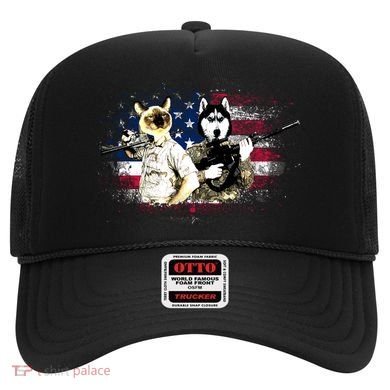 Patriotic Cat And Wolf Troops Hat