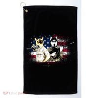 Patriotic Cat And Wolf Troops Golf Towel thumb 0