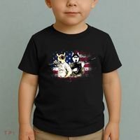 Patriotic Cat And Wolf Troops Toddler T-Shirt thumb 2