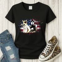 Patriotic Cat And Wolf Troops Women's T-Shirt thumb 3
